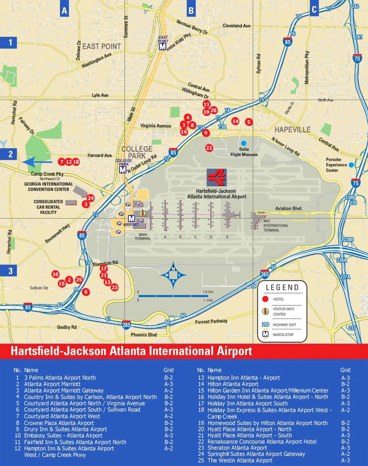 Map Atlanta Airport Terminals 
