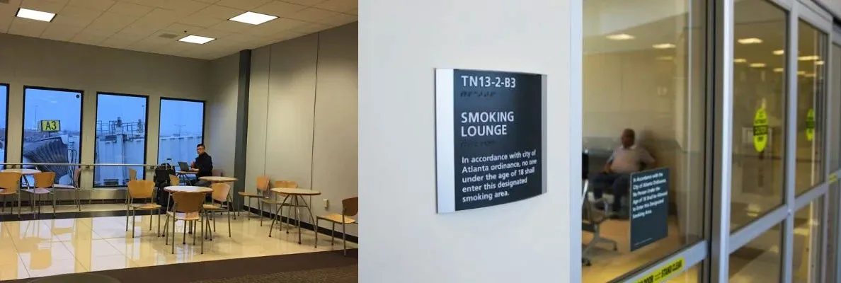 smoking room atlanta airport