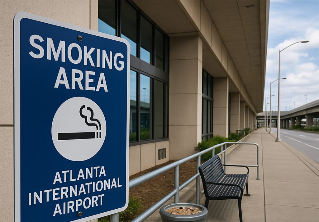 Smoking area at Atlanta Airport (ATL)
